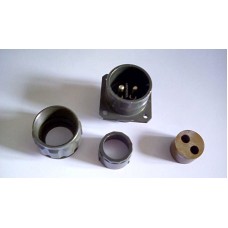 MILITARY ELECTRICAL CONNECTOR SOCKET 2 PIN MALE BULKHEAD FIXED